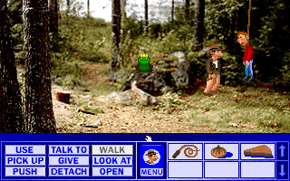 The same moment in the original 2005 VGA graphics, 320 × 200 pixels